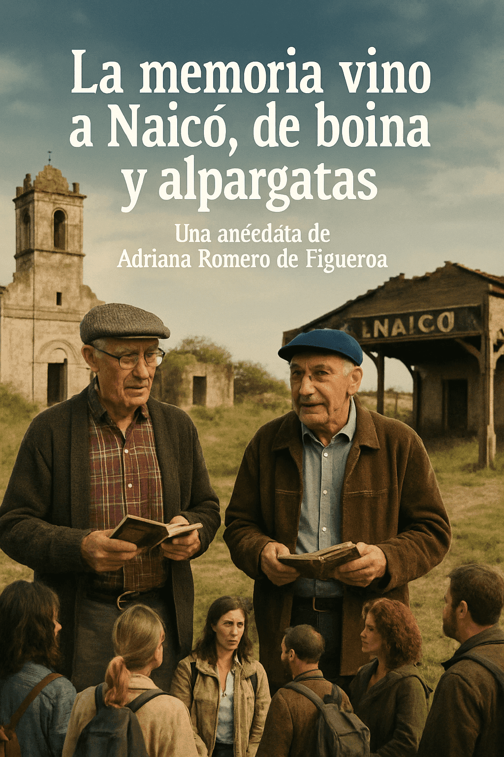 Afiche de La memoria vino a naicó, de boina y alpargata.