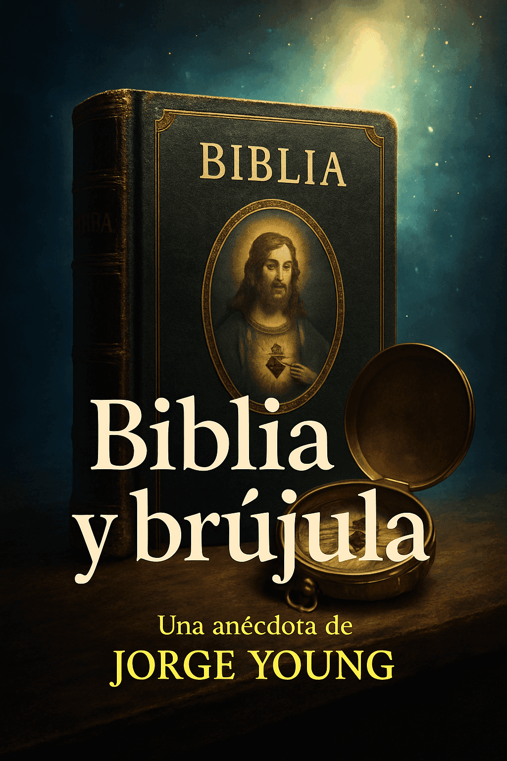 Afiche de Biblia y brújula