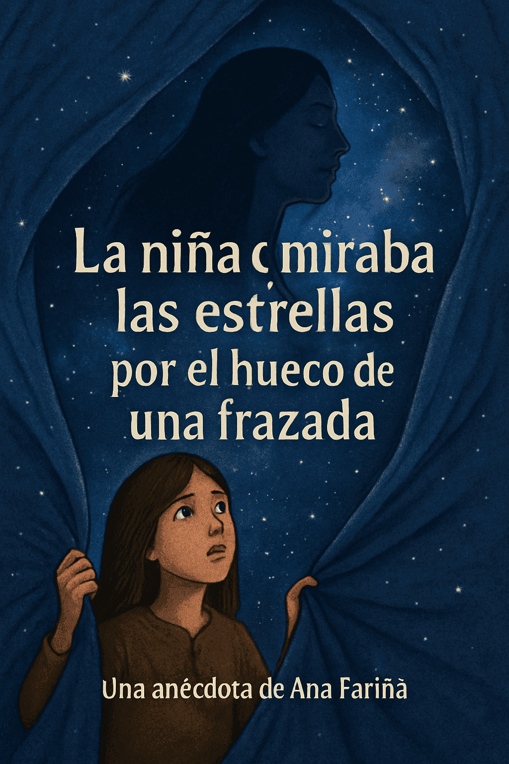 Afiche de La niña q miraba las estrellas por el hueco de  una frazada