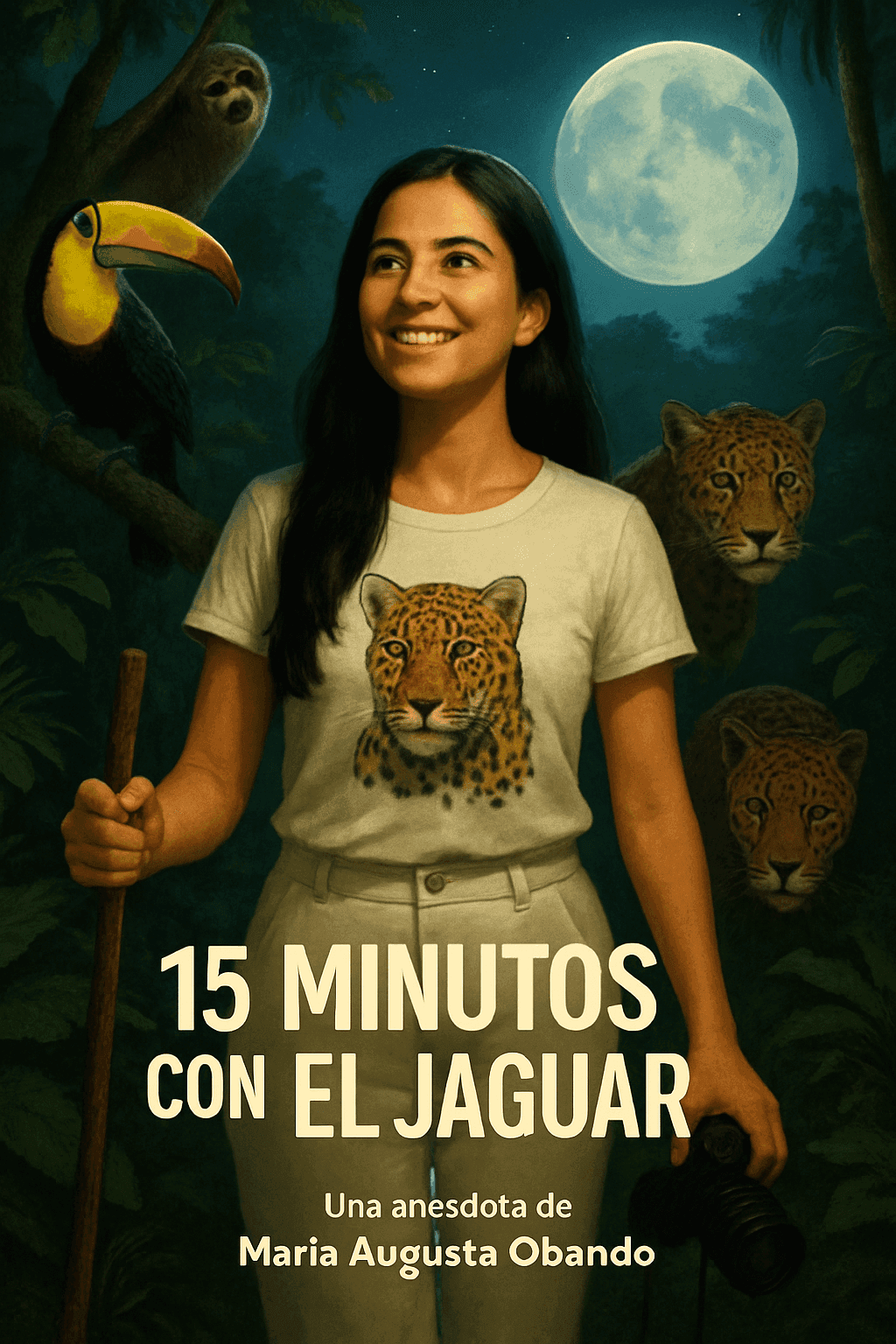 Afiche de 15 minutos con el jaguar, en mi imaginación.